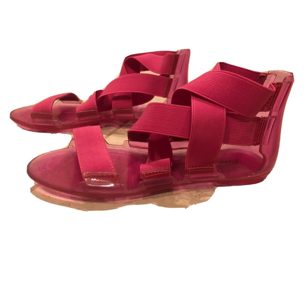 Zigi Girl Gladiator Pink Strap Jelly Bottom sandals Size 6